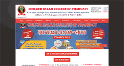 Desktop Screenshot of chilkurbalajipharmacy.org